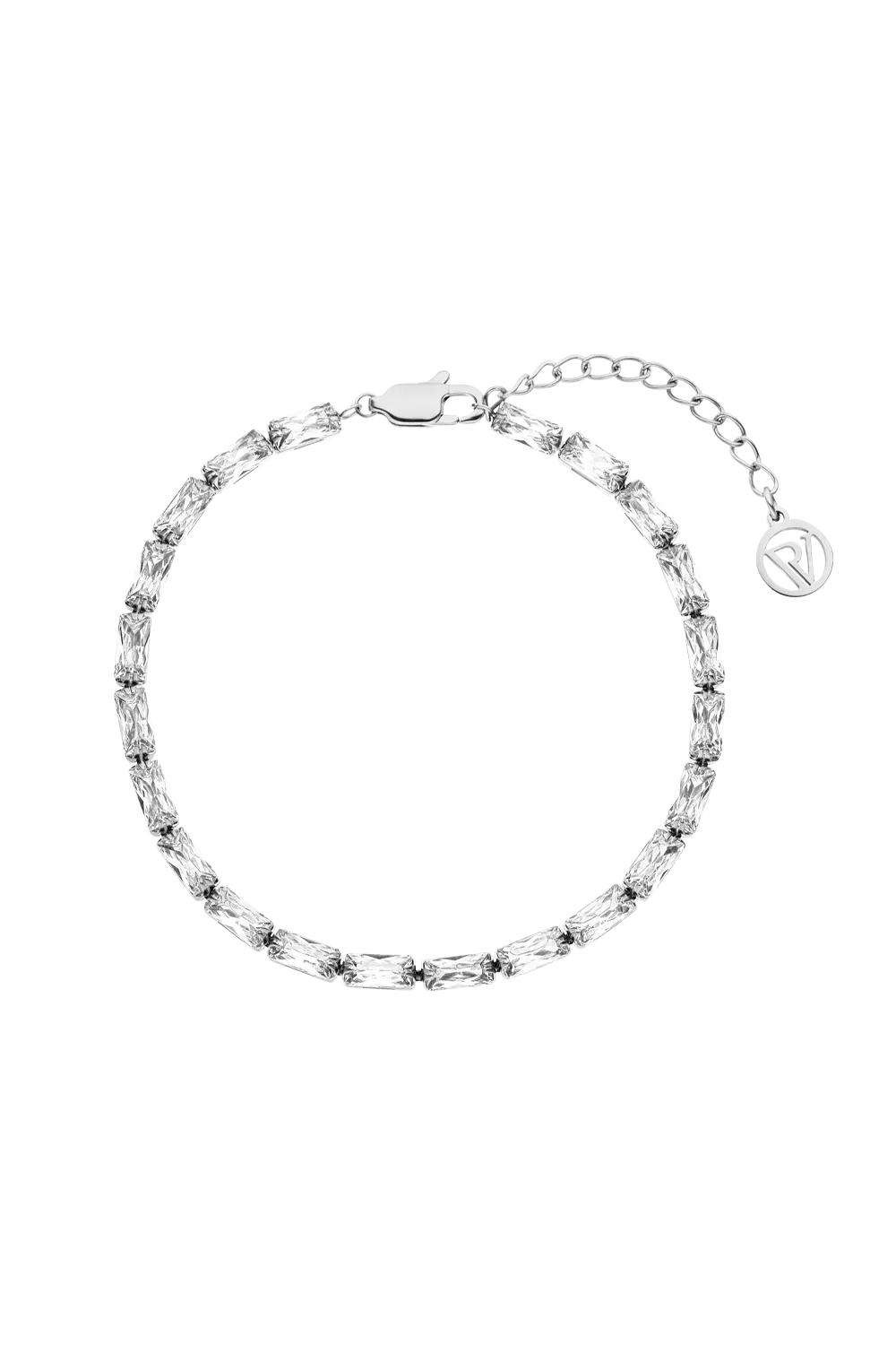 Baguette Tennis Bracelet Silver