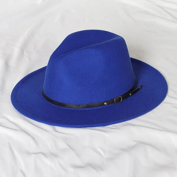 Belt Buckle Thickened Wool Retro Top Hat 40188701C