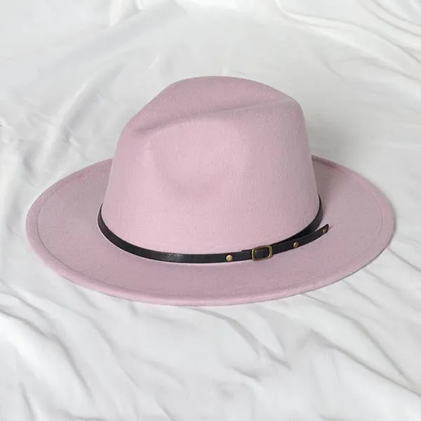 Belt Buckle Thickened Wool Retro Top Hat 40188701C