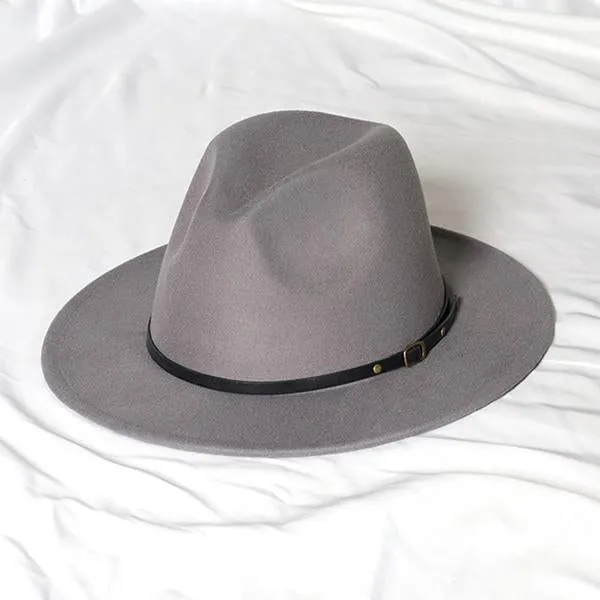 Belt Buckle Thickened Wool Retro Top Hat 40188701C