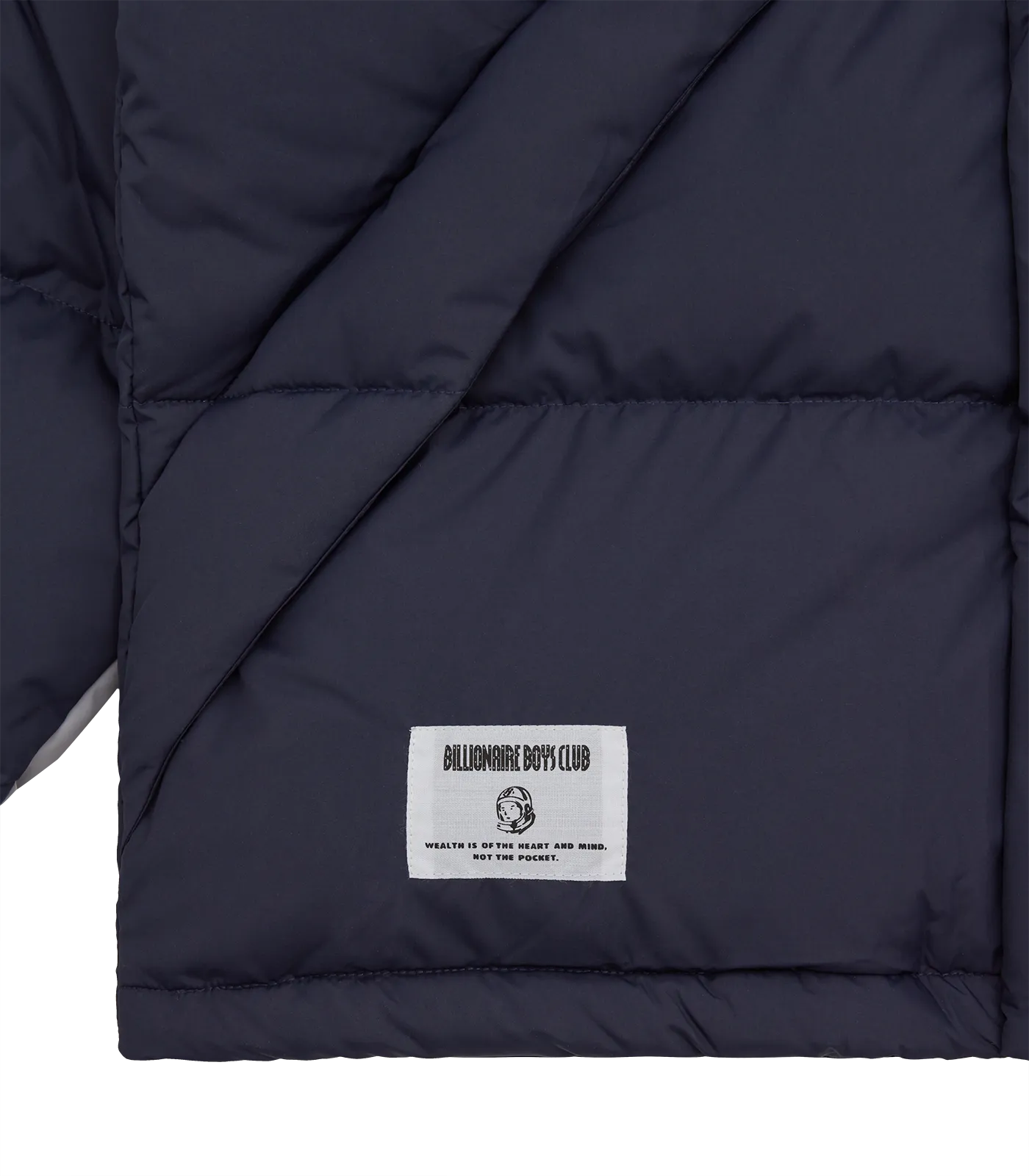 BILLIONAIRE BOYS CLUB x FIRST DOWN BUGGY DOWN JACKET - GREY/NAVY