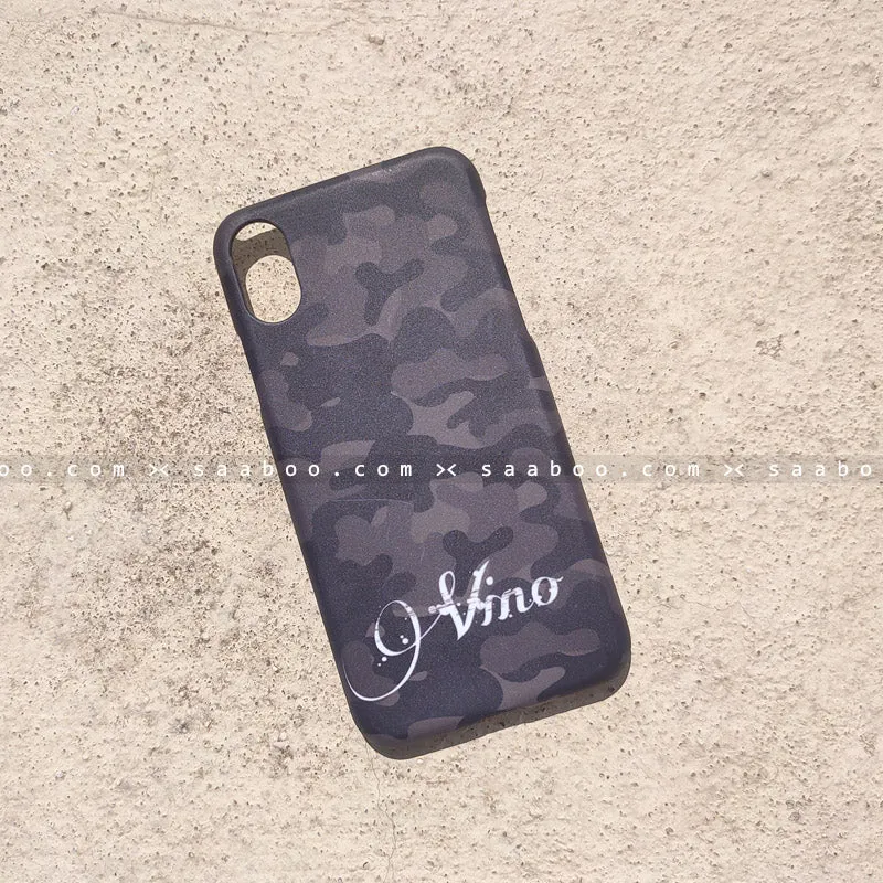 Black and Grey Camouflage with Name Print