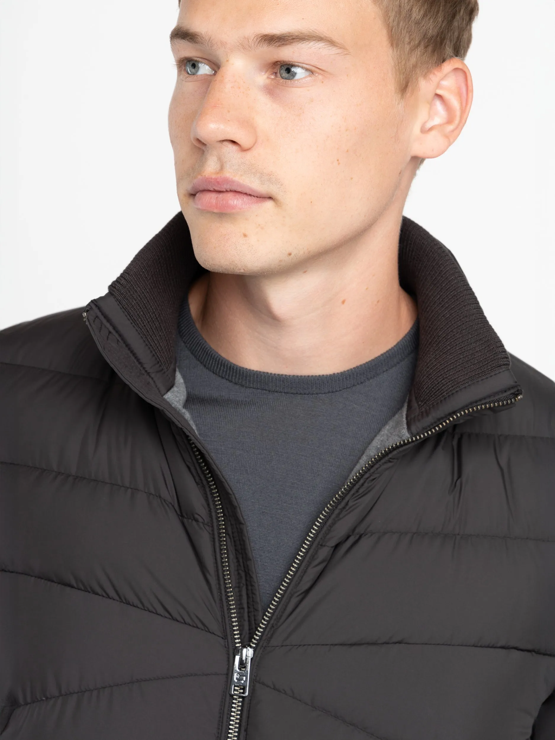 Black Sundance Padded Microfiber Jacket