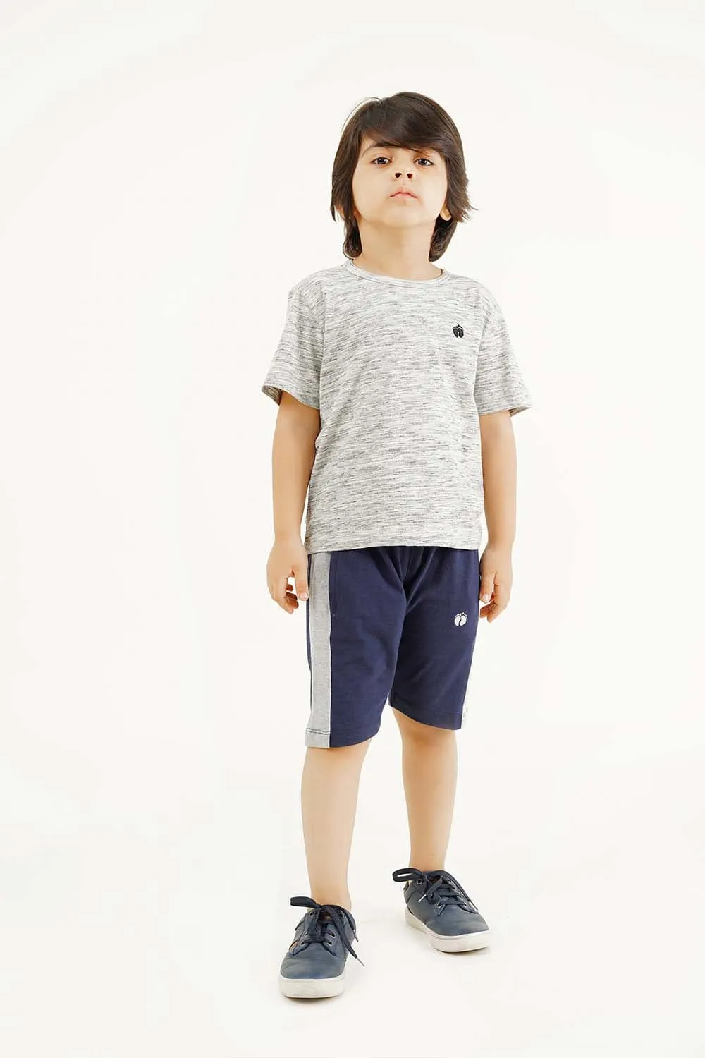 Boy's Short Sleeves Crew Neck