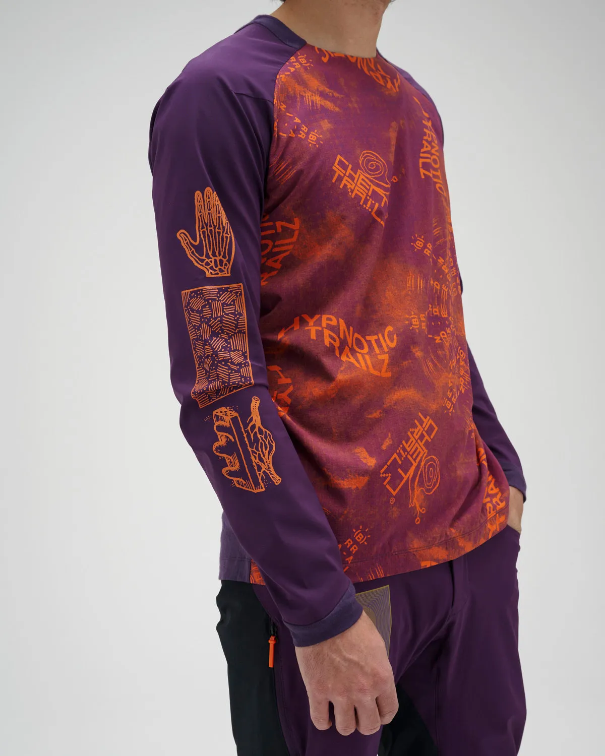 Brain Dead x Rapha Trail Windblock Jersey - Dark Purple