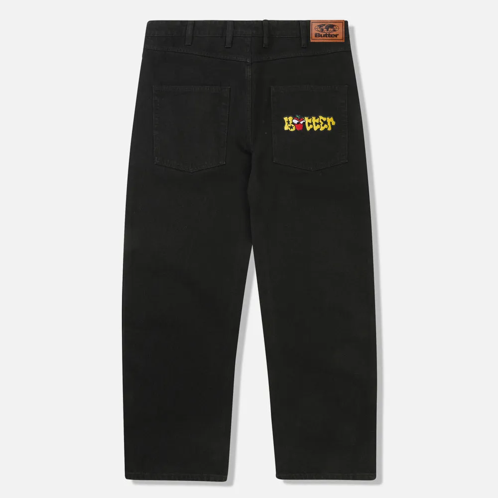 Butter Goods - Big Apple Denim Jeans - Washed Black