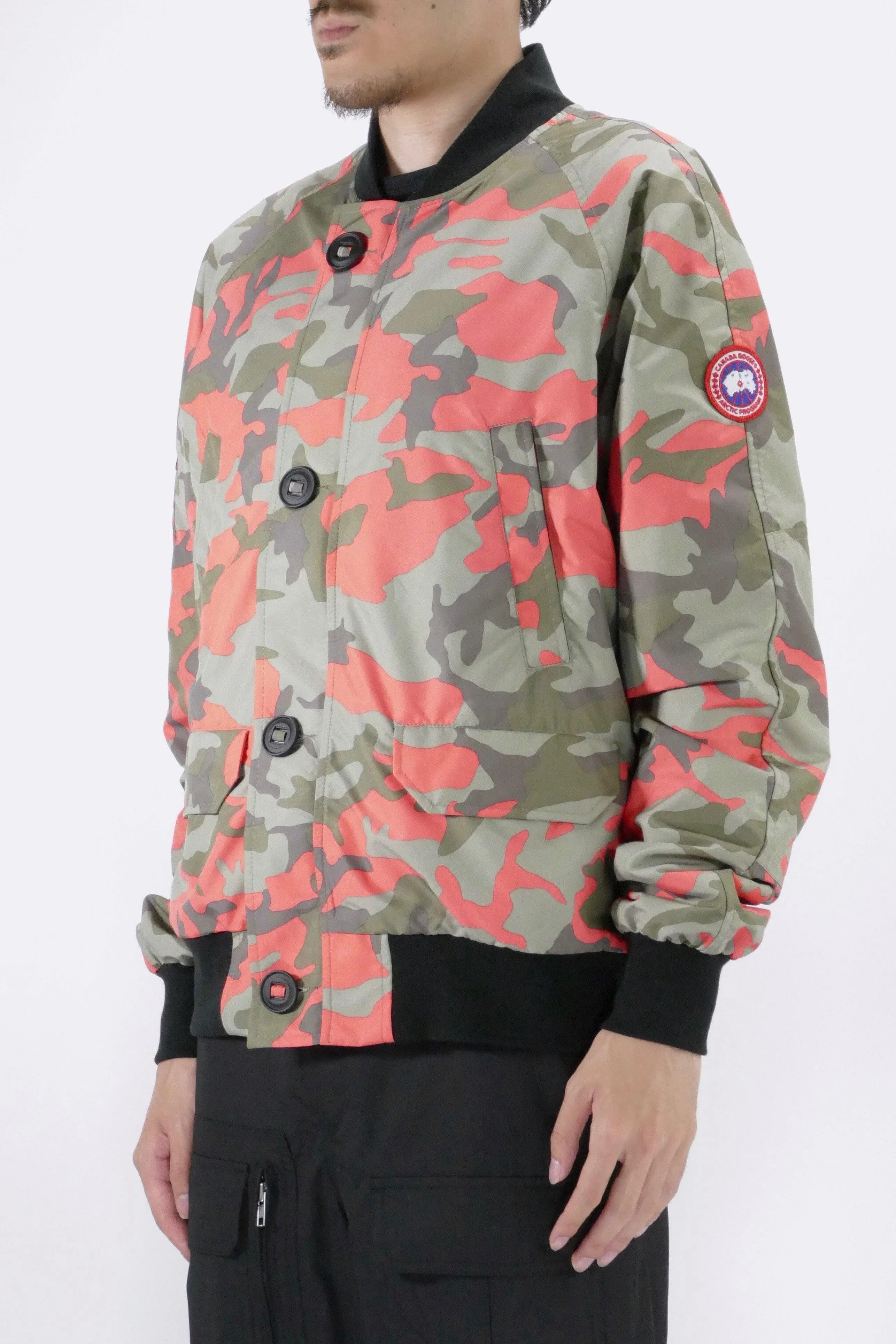 Canada Goose Mens Wind Jacket Faber Bomber Print - Fire Bud Camo