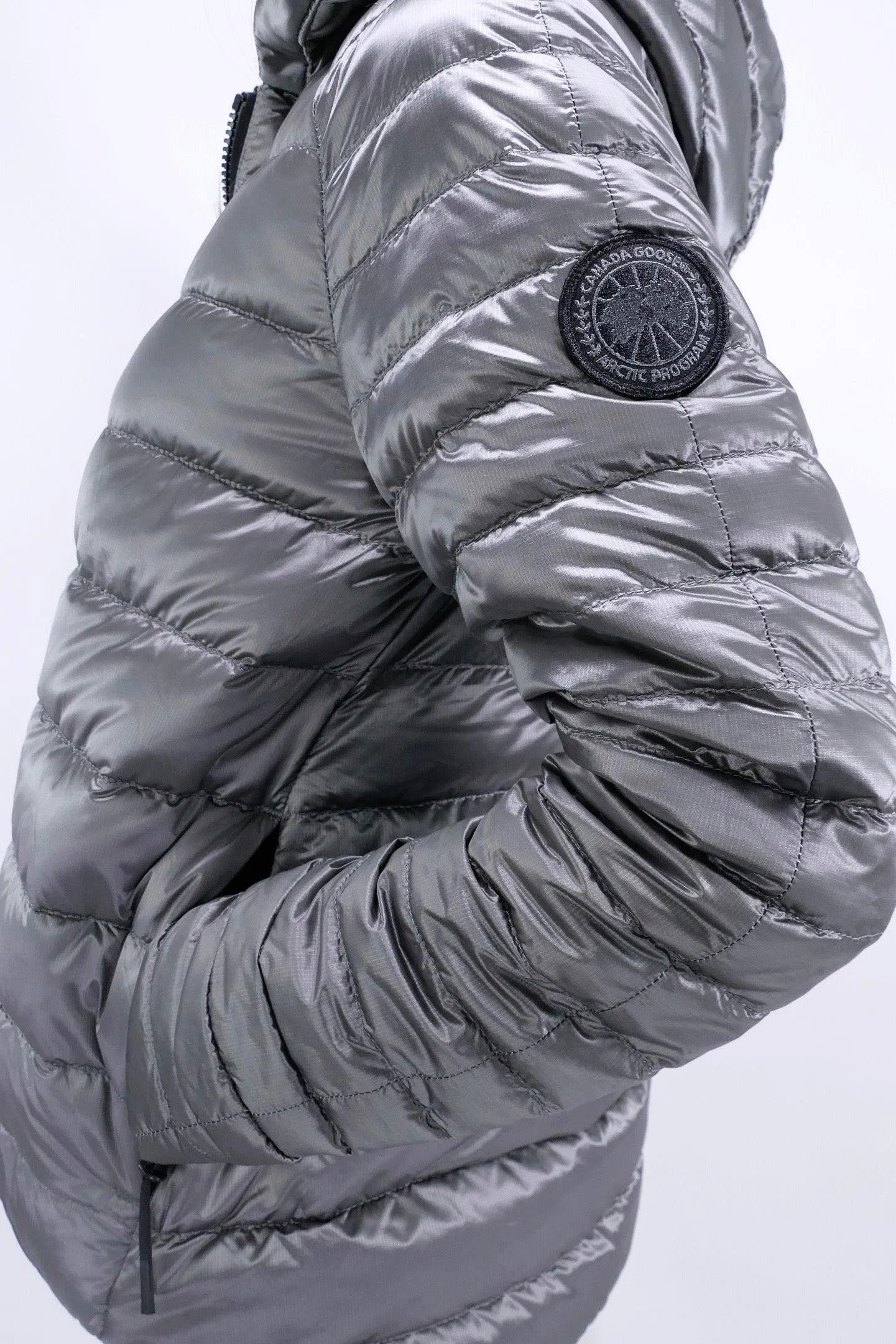 Canada Goose Womens Down *Parka Roxboro Hoody Black Label - North Star White/Silver Cross Dye Silverbirch