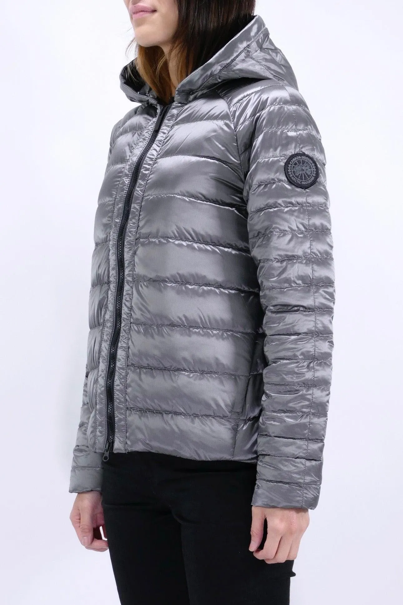 Canada Goose Womens Down *Parka Roxboro Hoody Black Label - North Star White/Silver Cross Dye Silverbirch