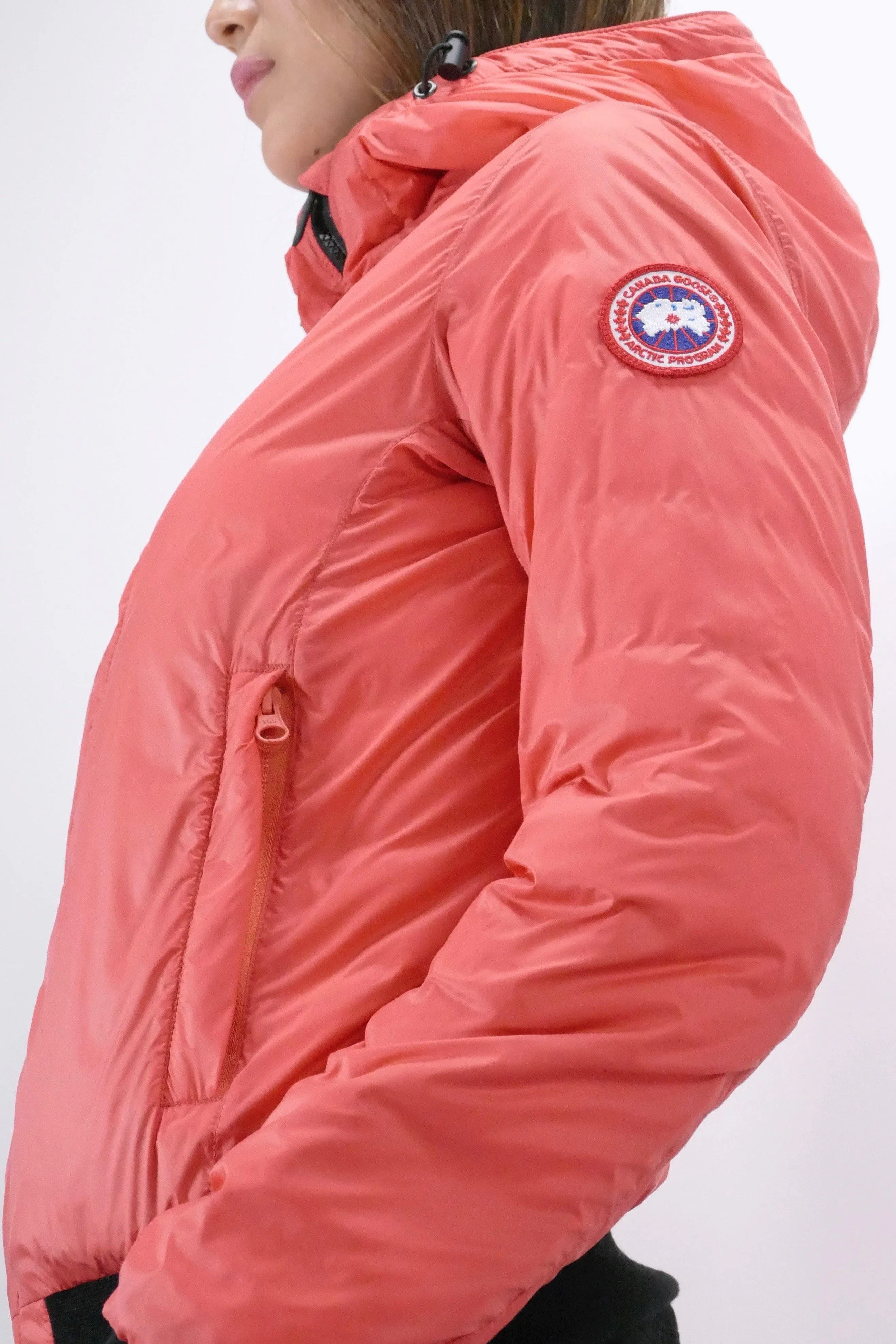 Canada Goose Womens Lite Jacket Hybridge Hoody Dore - Fire Bud