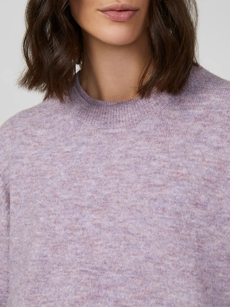 Carice Knit Crew Neck Jumper - Lavender Marl