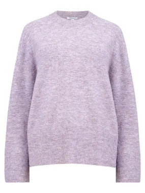 Carice Knit Crew Neck Jumper - Lavender Marl