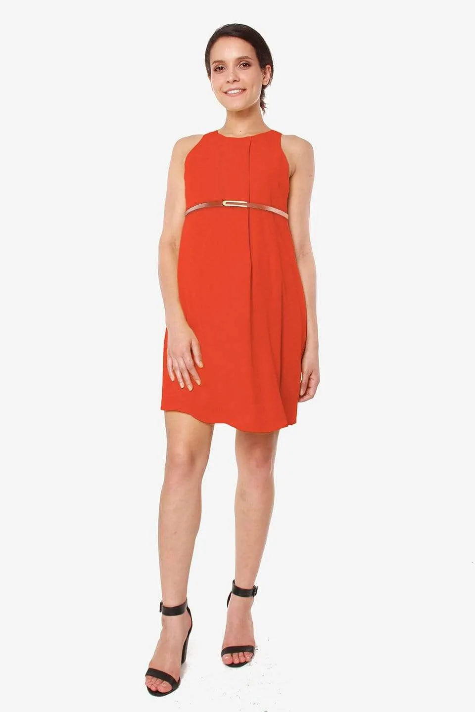 Carmene Sleeveless Nursing Dress Autumn Orange