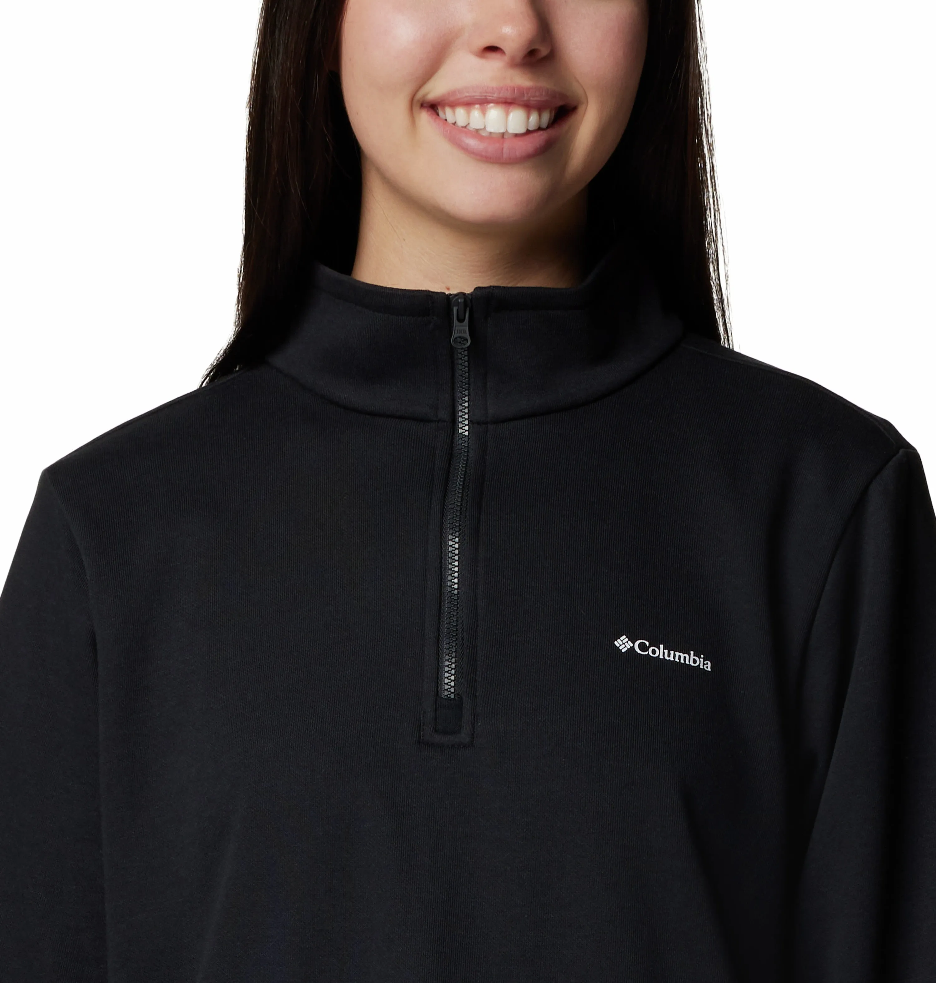 Columbia Ladies Trek French Half Zip Fleece-BLACK