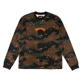 Covert L/S Camo Waffle-Knit - Timber