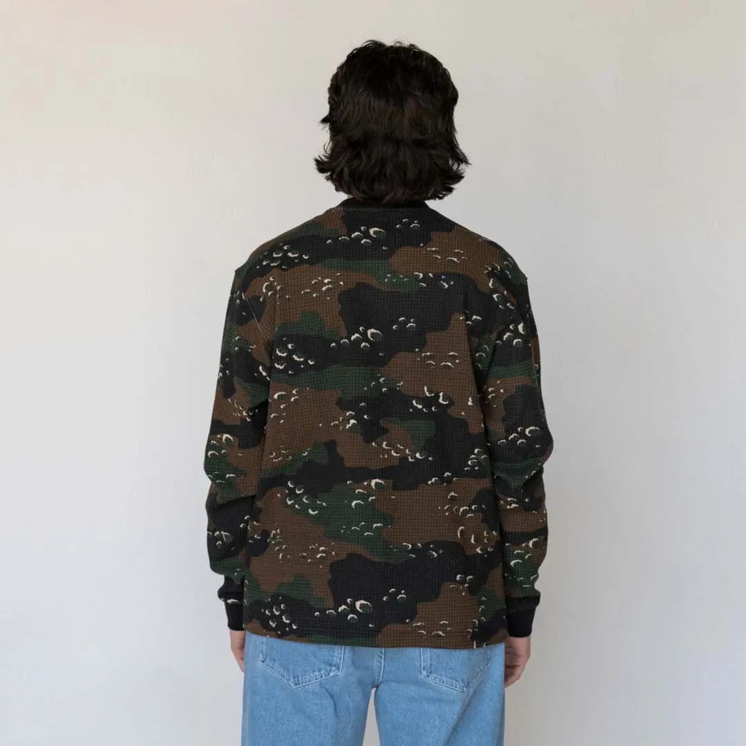 Covert L/S Camo Waffle-Knit - Timber