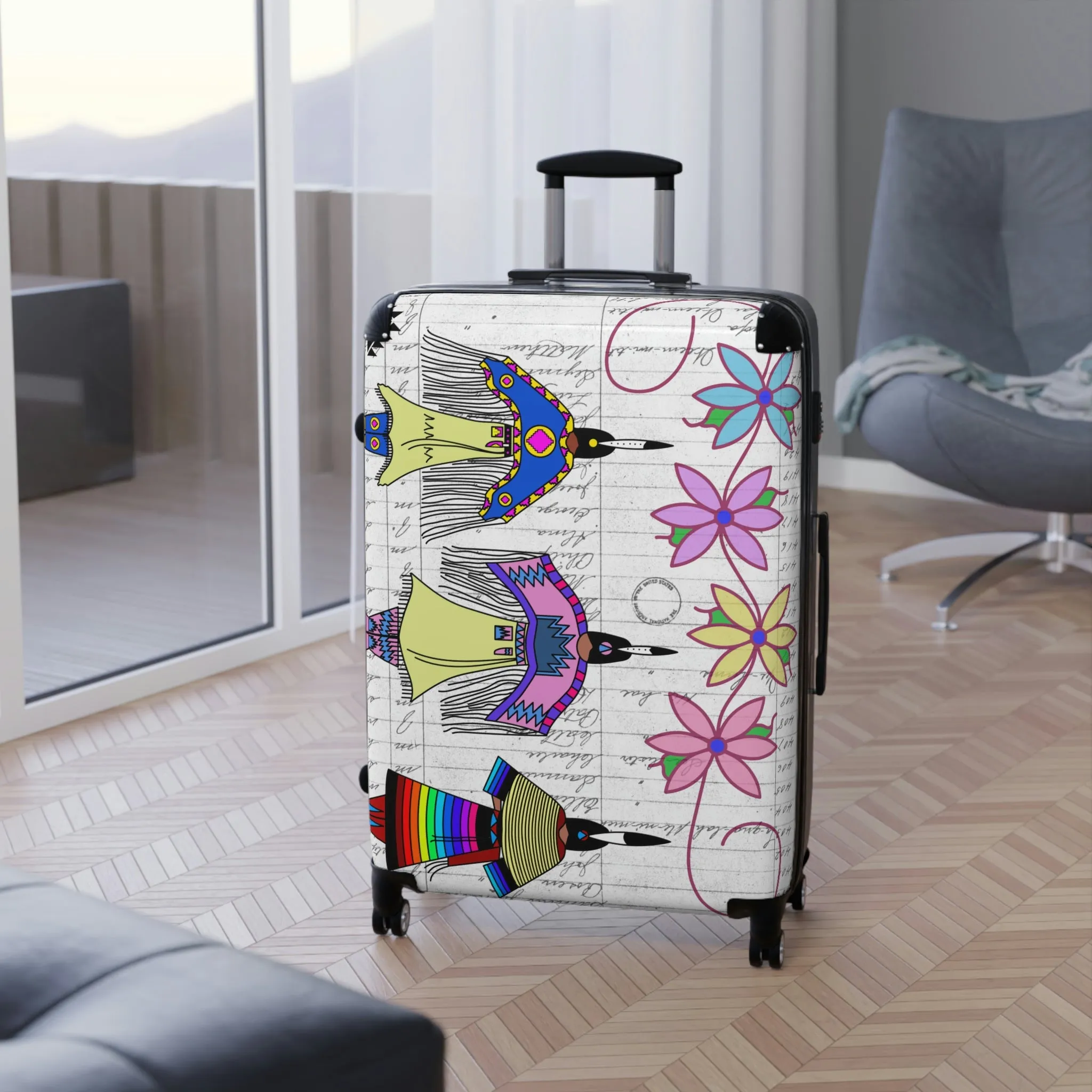 Dancing Ladies Suitcases (three sizes)