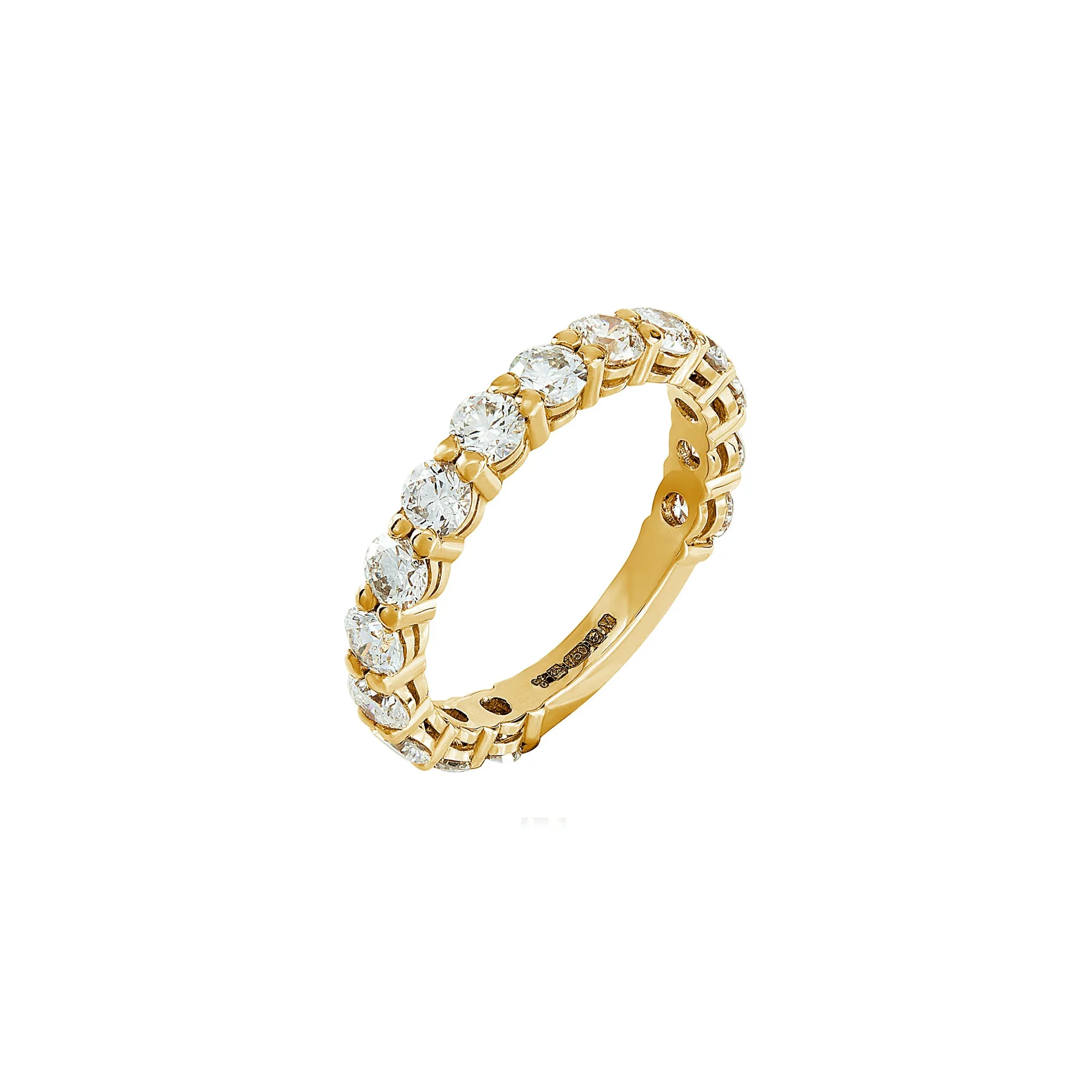 Diamond Forget Me Not Eternity Ring Gold