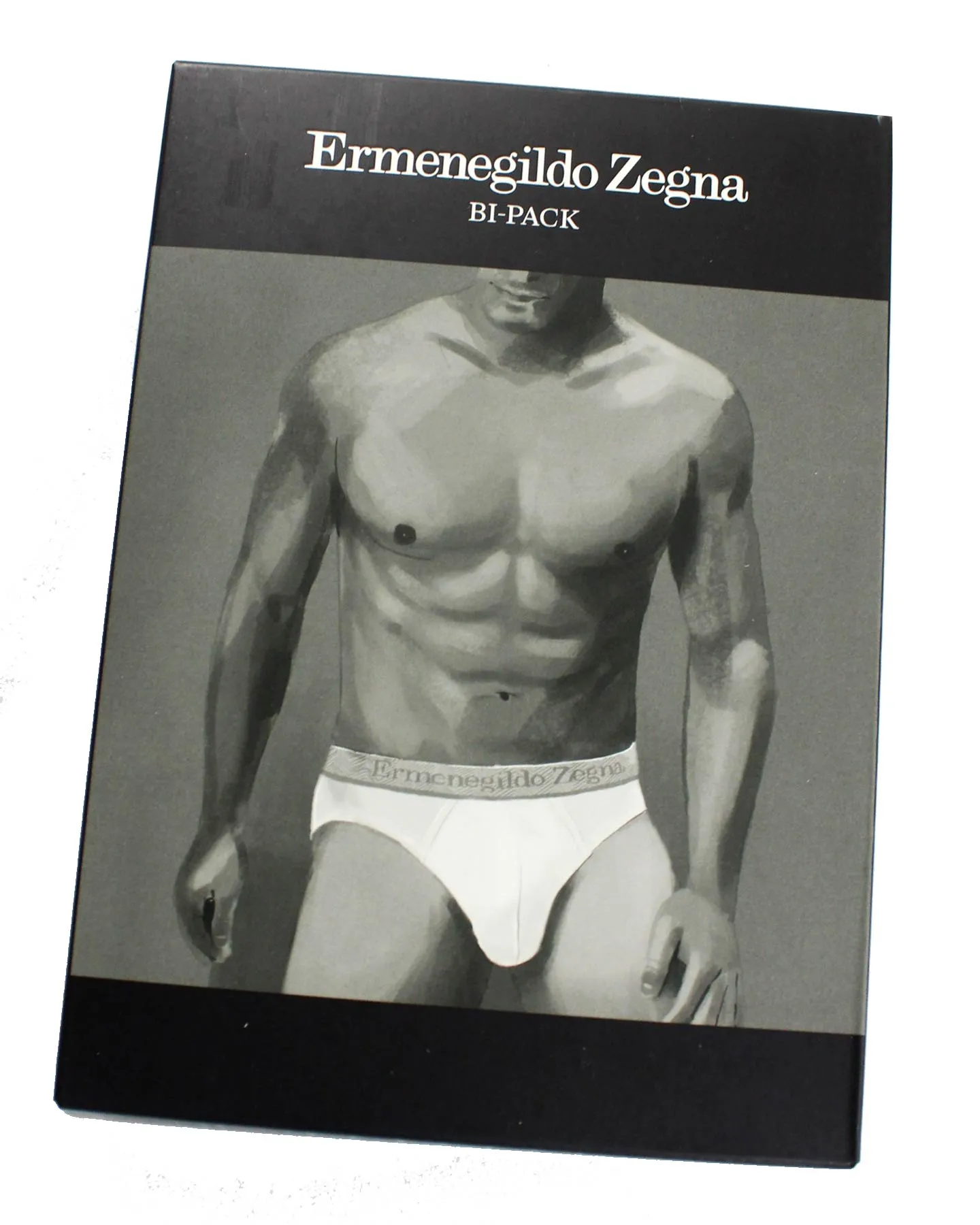 Ermenegildo Zegna Underwear Gray Stretch Cotton Midi Brief 2 Pack L