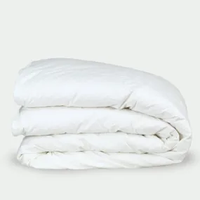 essential white goose down comforter, summer weight