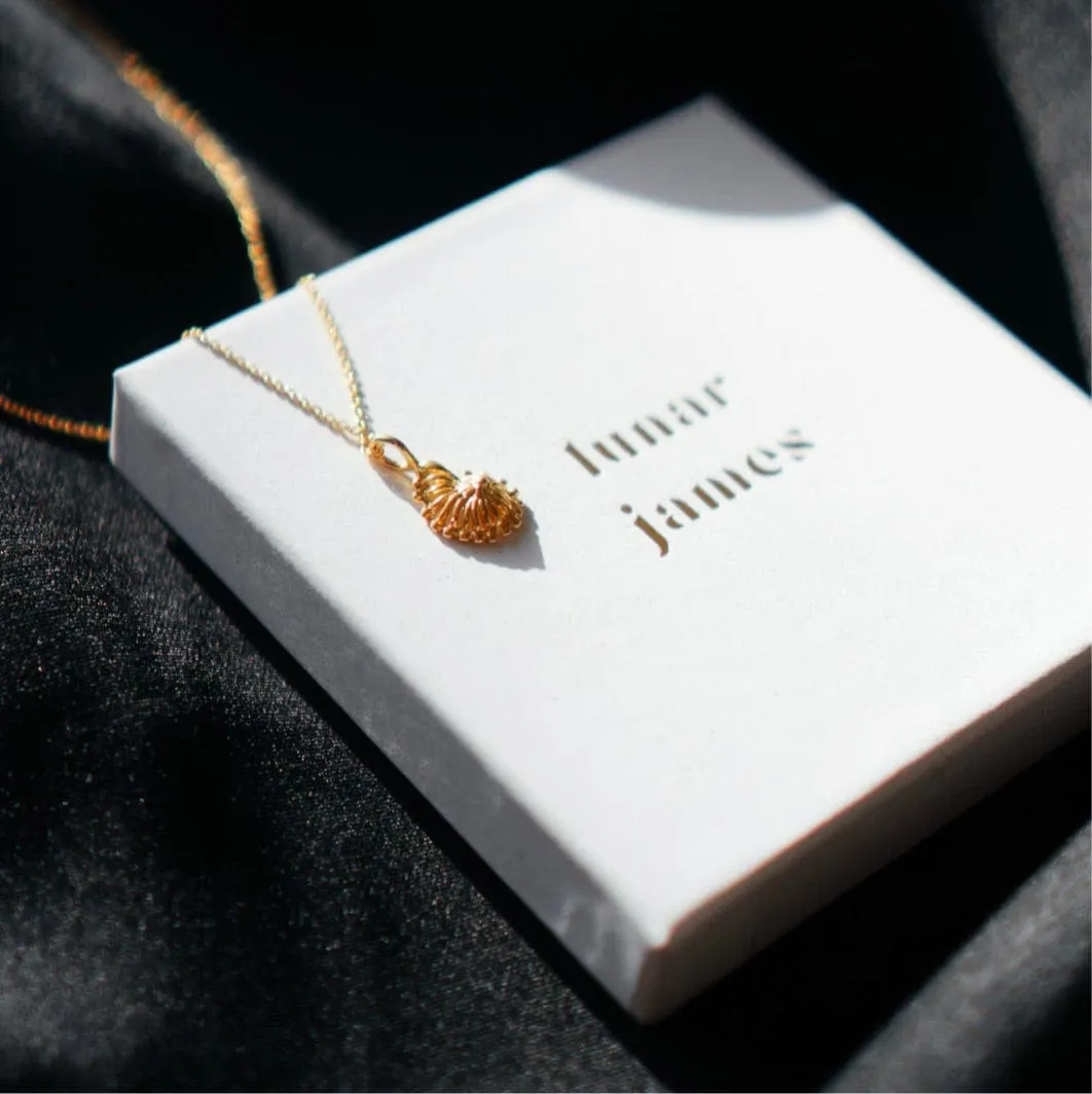 Gold or Silver Shell Pendant Necklace - Ammonite | By Lunar James