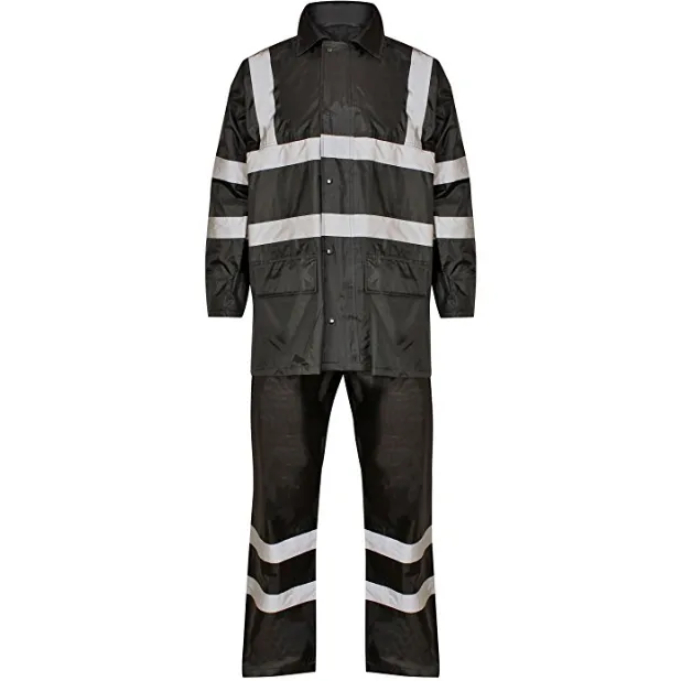 High Visibility Hooded Rainsuit EN ISO 20471