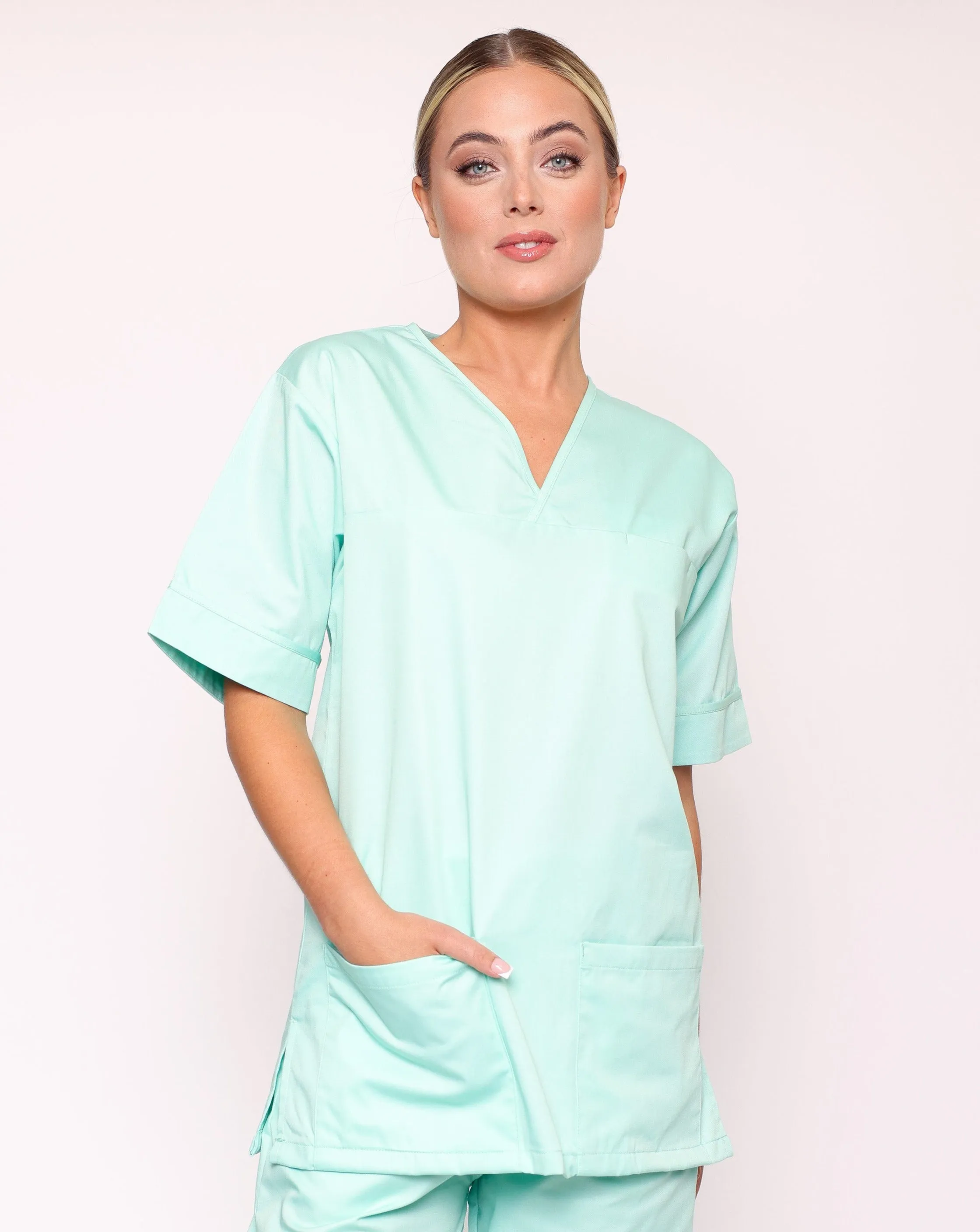 Howser Unisex Smart Scrub Tunic - Eau De Nil