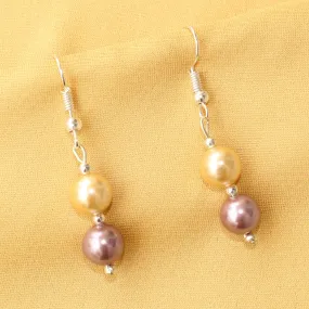 Imeora Golden Peach 8mm Shell Pearl Earrings