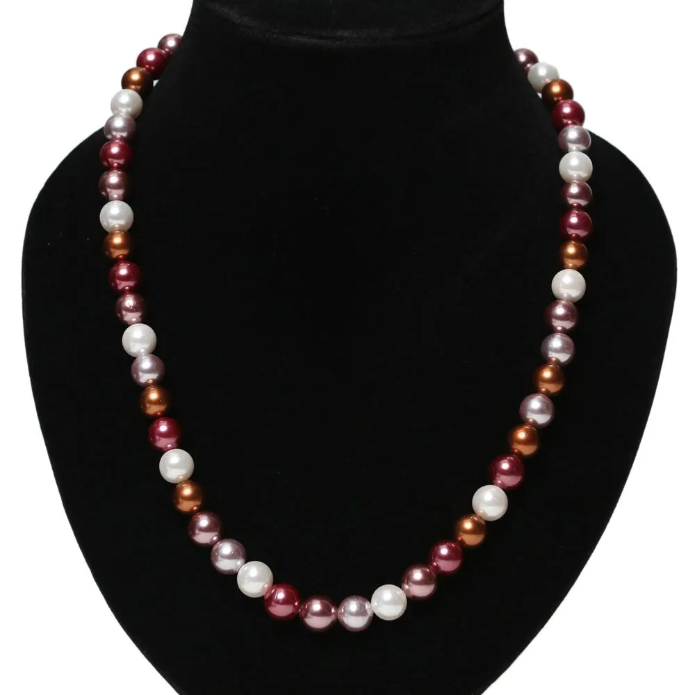 Imeora Multicolor 10mm Shell Pearl Necklace