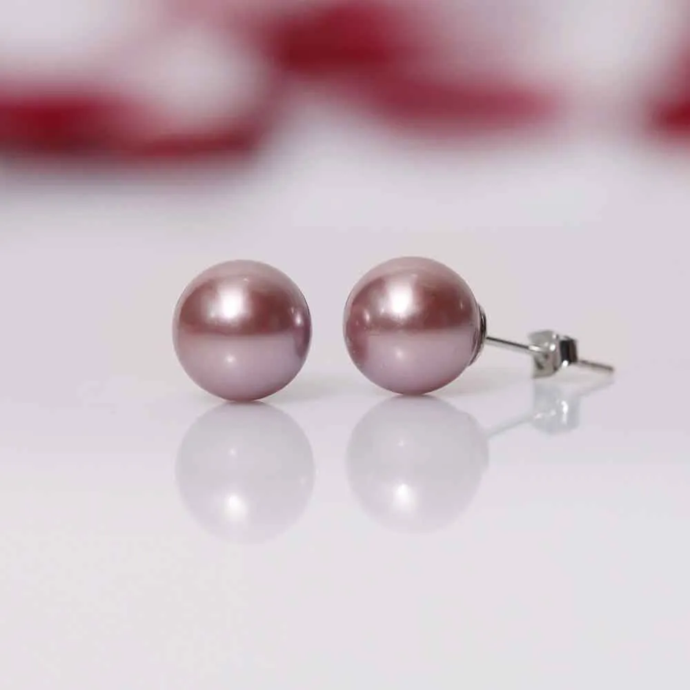 Imeora Peach 10mm Shell Pearl Stud