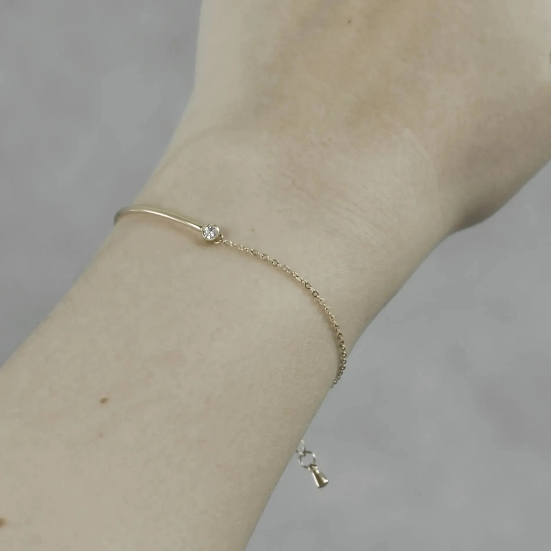 Joy Waterproof Clear CZ Bracelet 18K Gold Plating