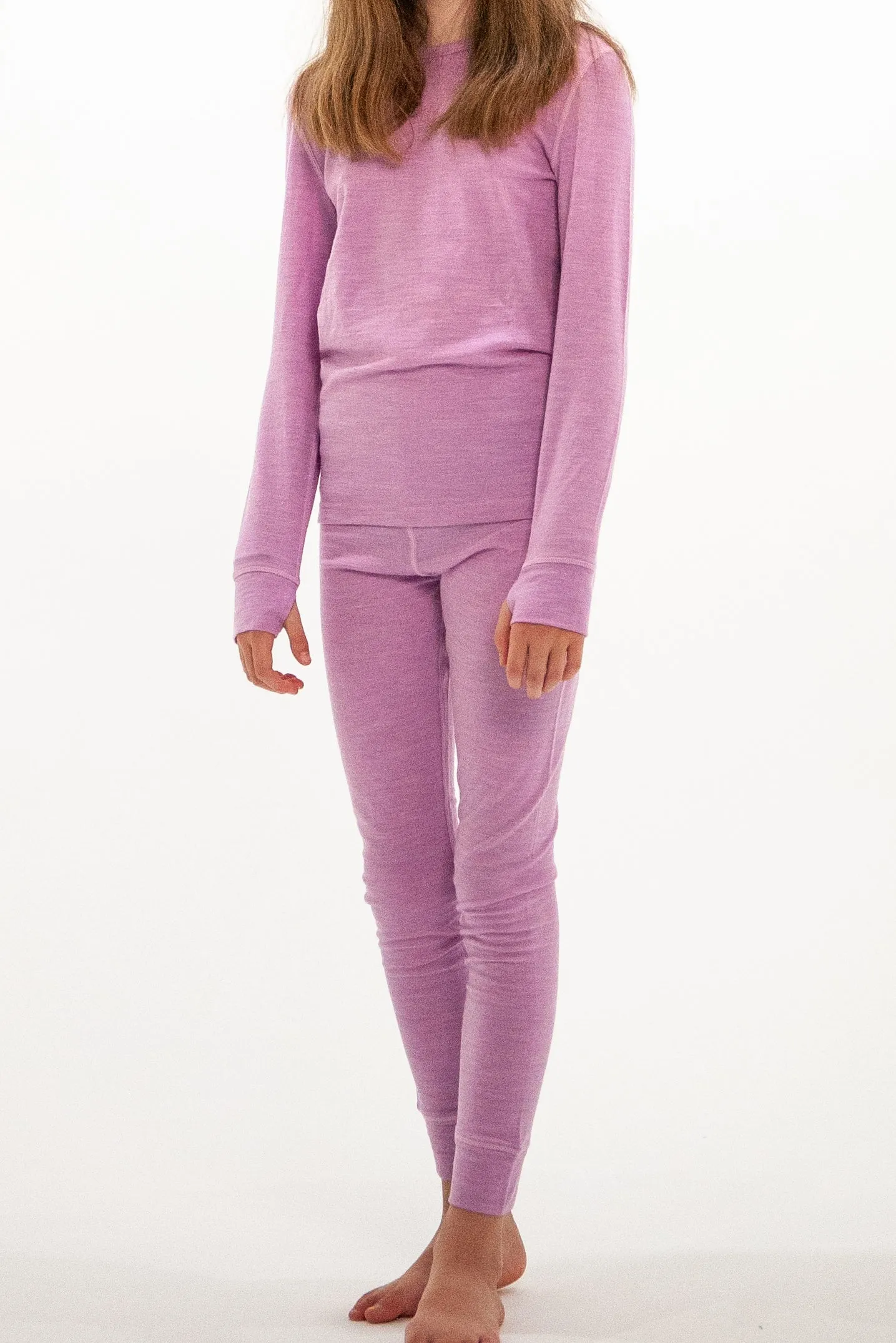 Kids' Merino Wool Base Layer, Lilac