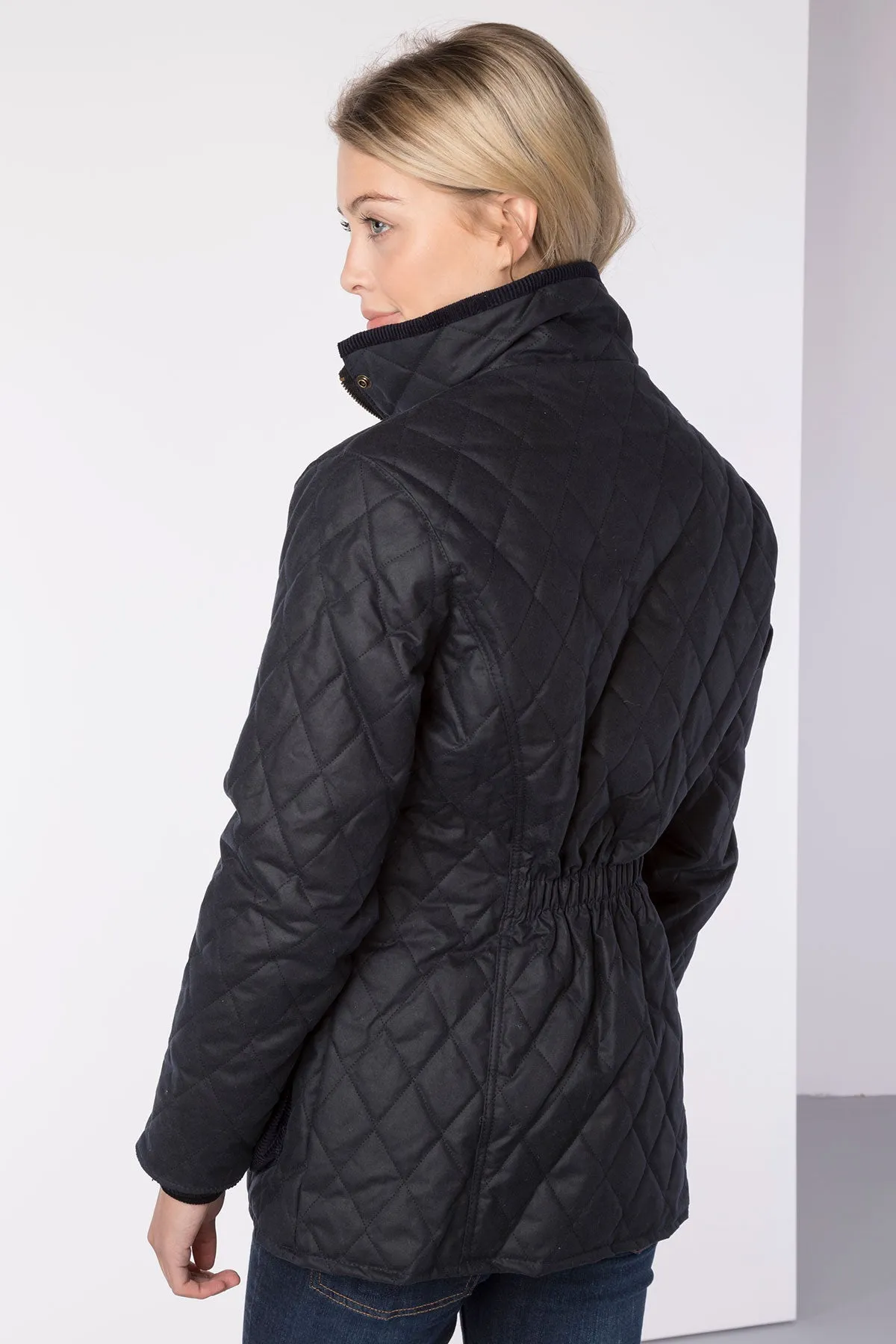 Ladies Diamond Quilted Wax Jacket - Wrelton