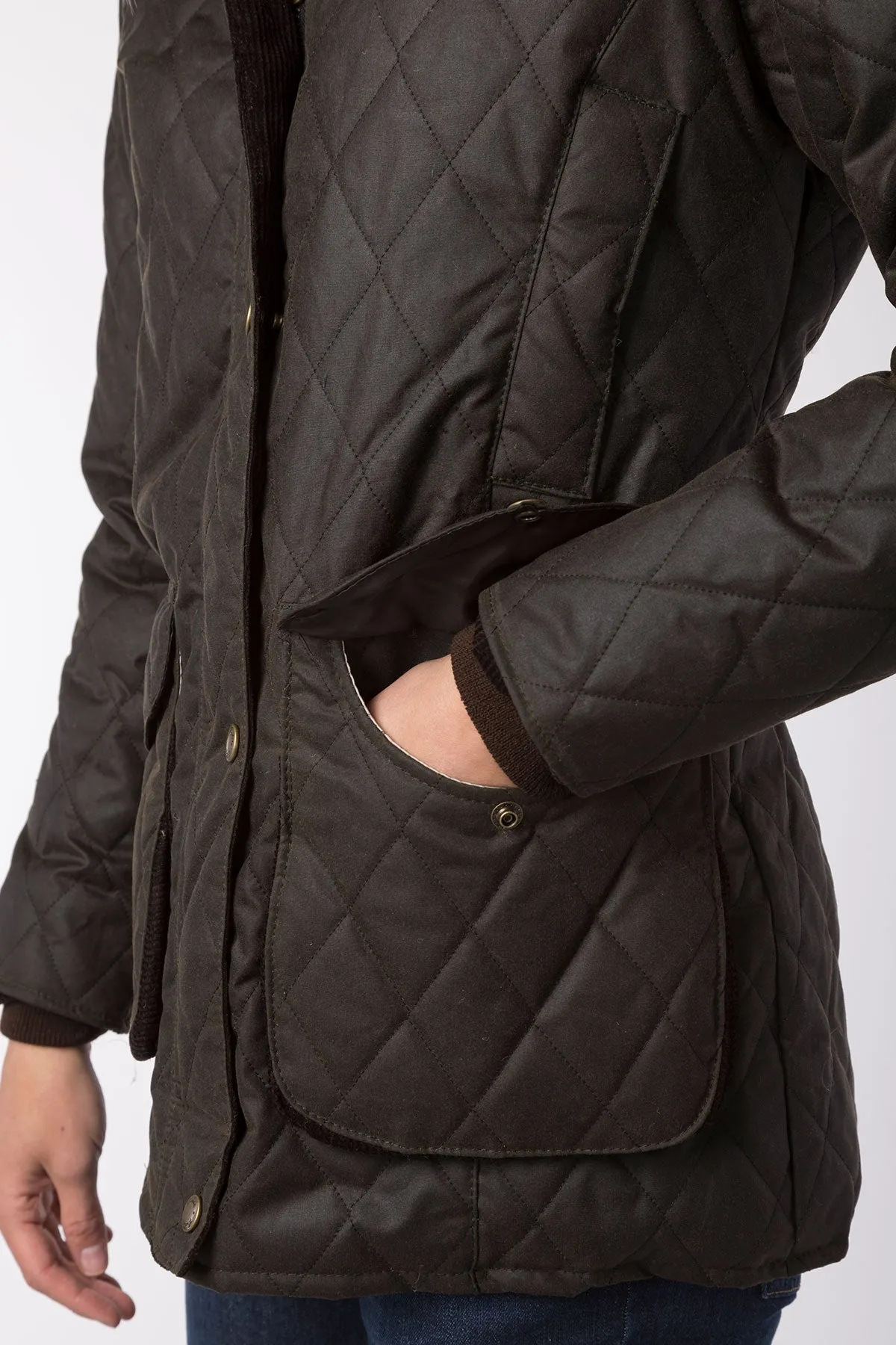 Ladies Diamond Quilted Wax Jacket - Wrelton