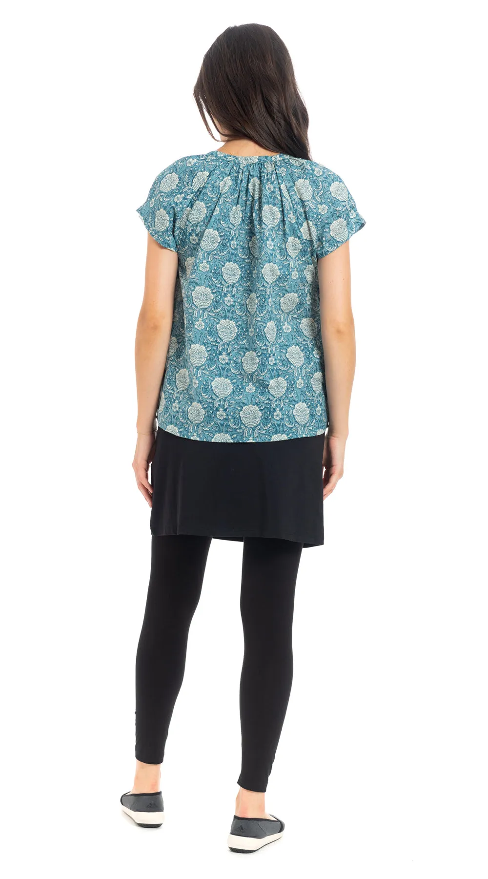 Lakshmi Top-denim-org.cotton blockprint