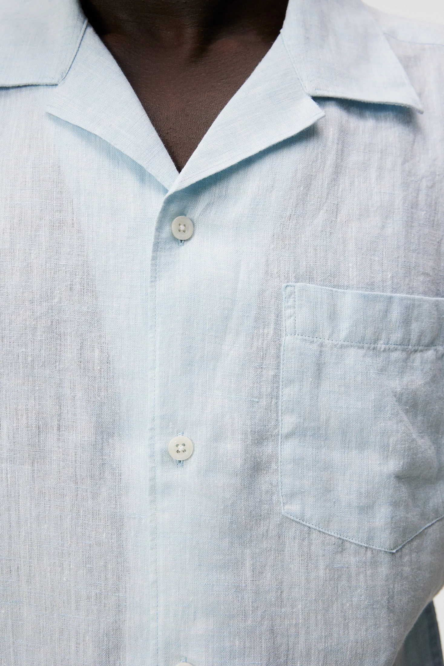 Linen Melange Short Sleeve Shirt