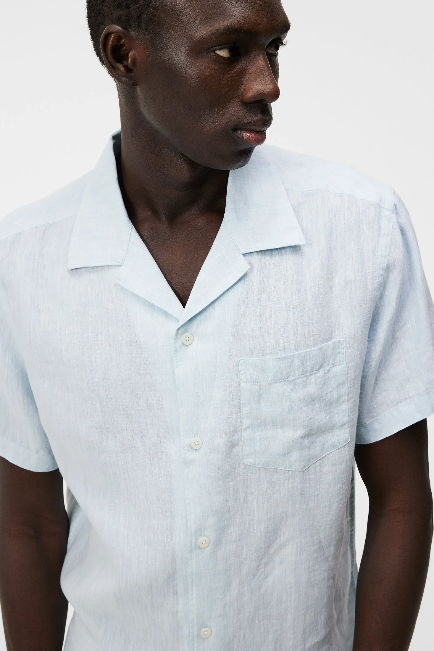 Linen Melange Short Sleeve Shirt