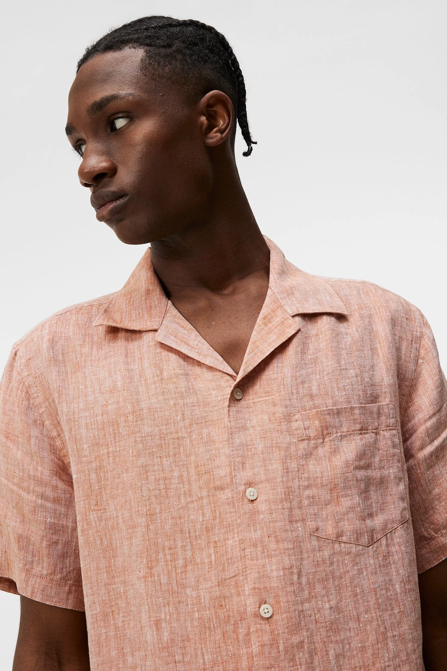 Linen Melange Short Sleeve Shirt