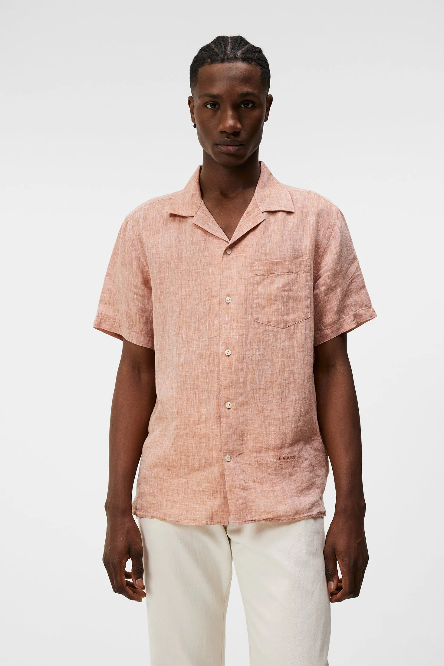 Linen Melange Short Sleeve Shirt