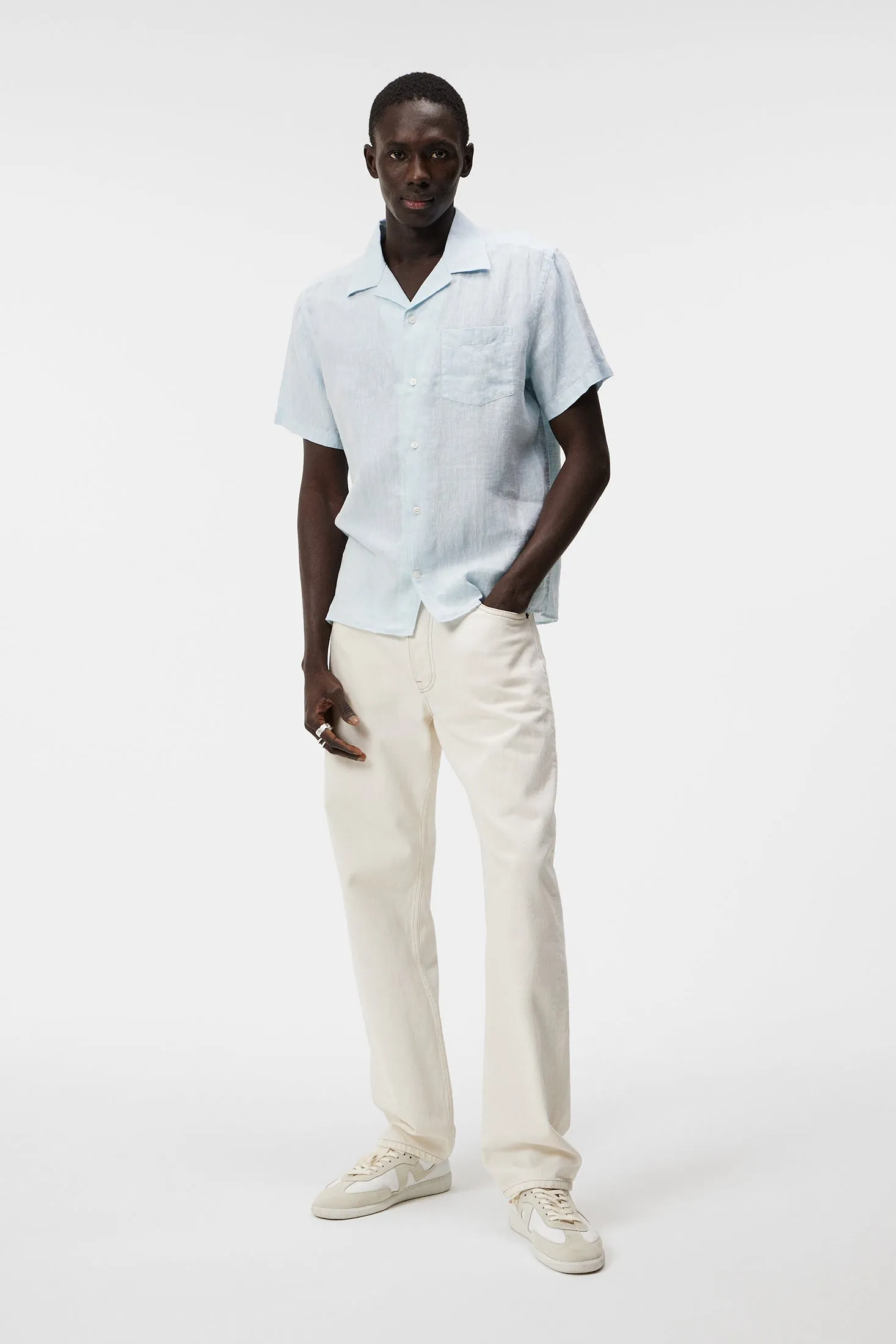 Linen Melange Short Sleeve Shirt