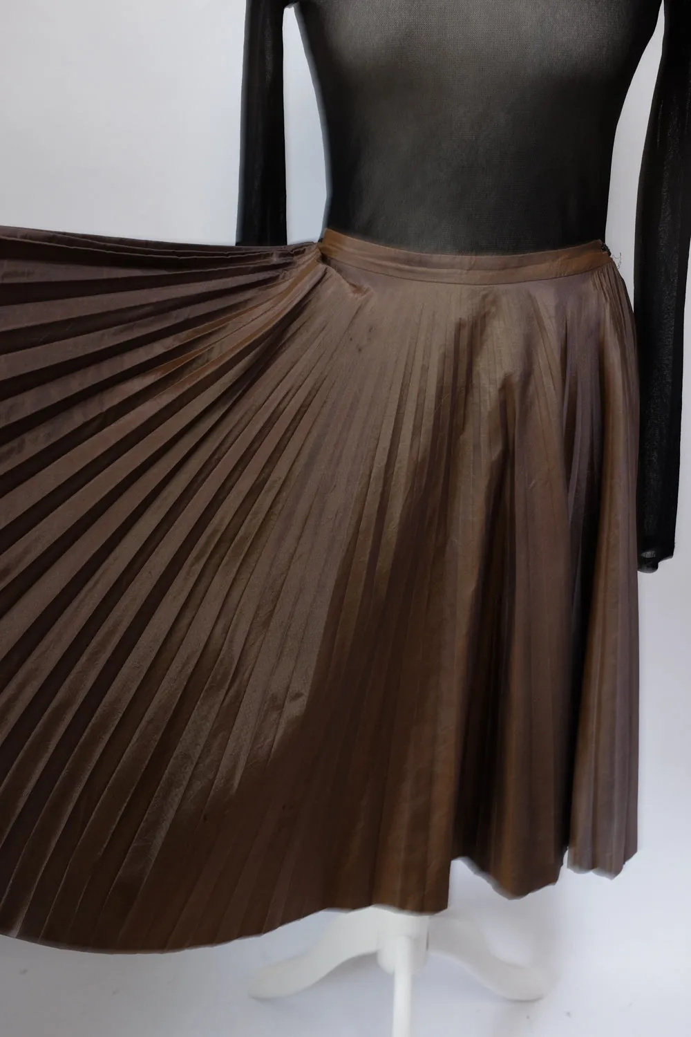 MARGARET HOWELL SILK METALLIC SKIRT