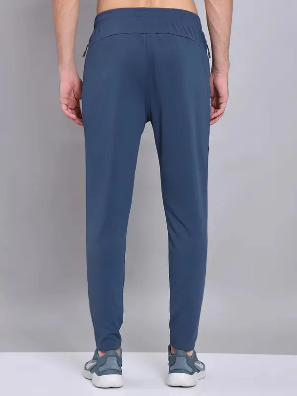 Men Colorblock Slim Fit Trackpants with TECHNO DRY