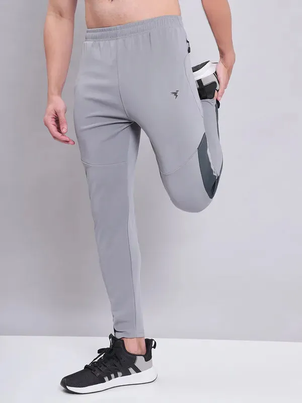 Men Colorblock Slim Fit Trackpants with TECHNO DRY