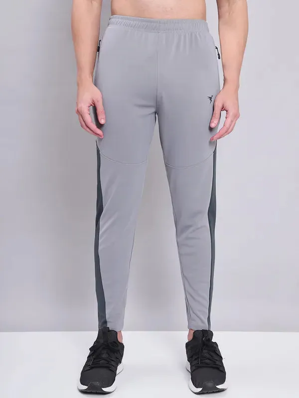 Men Colorblock Slim Fit Trackpants with TECHNO DRY