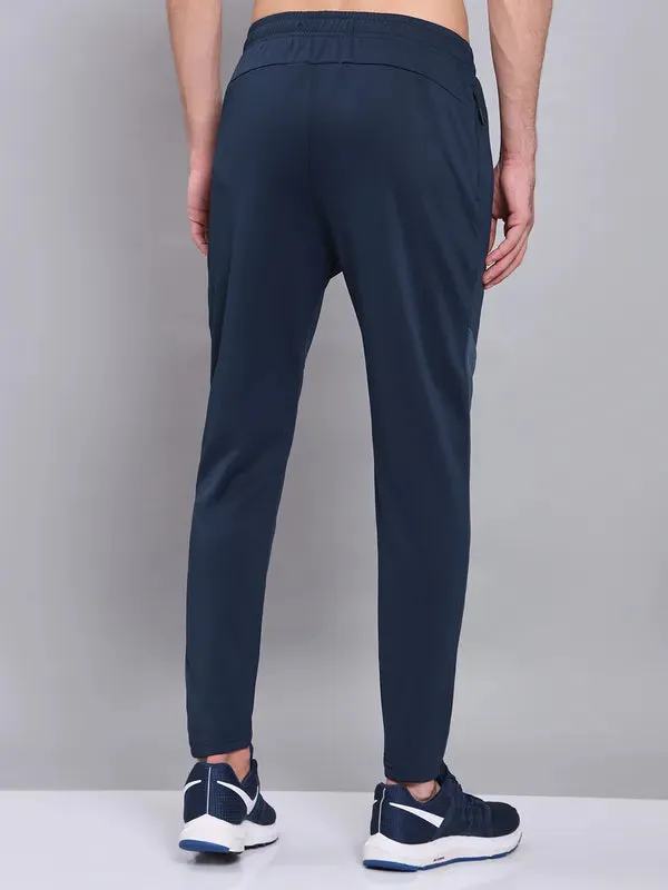 Men Colorblock Slim Fit Trackpants with TECHNO DRY