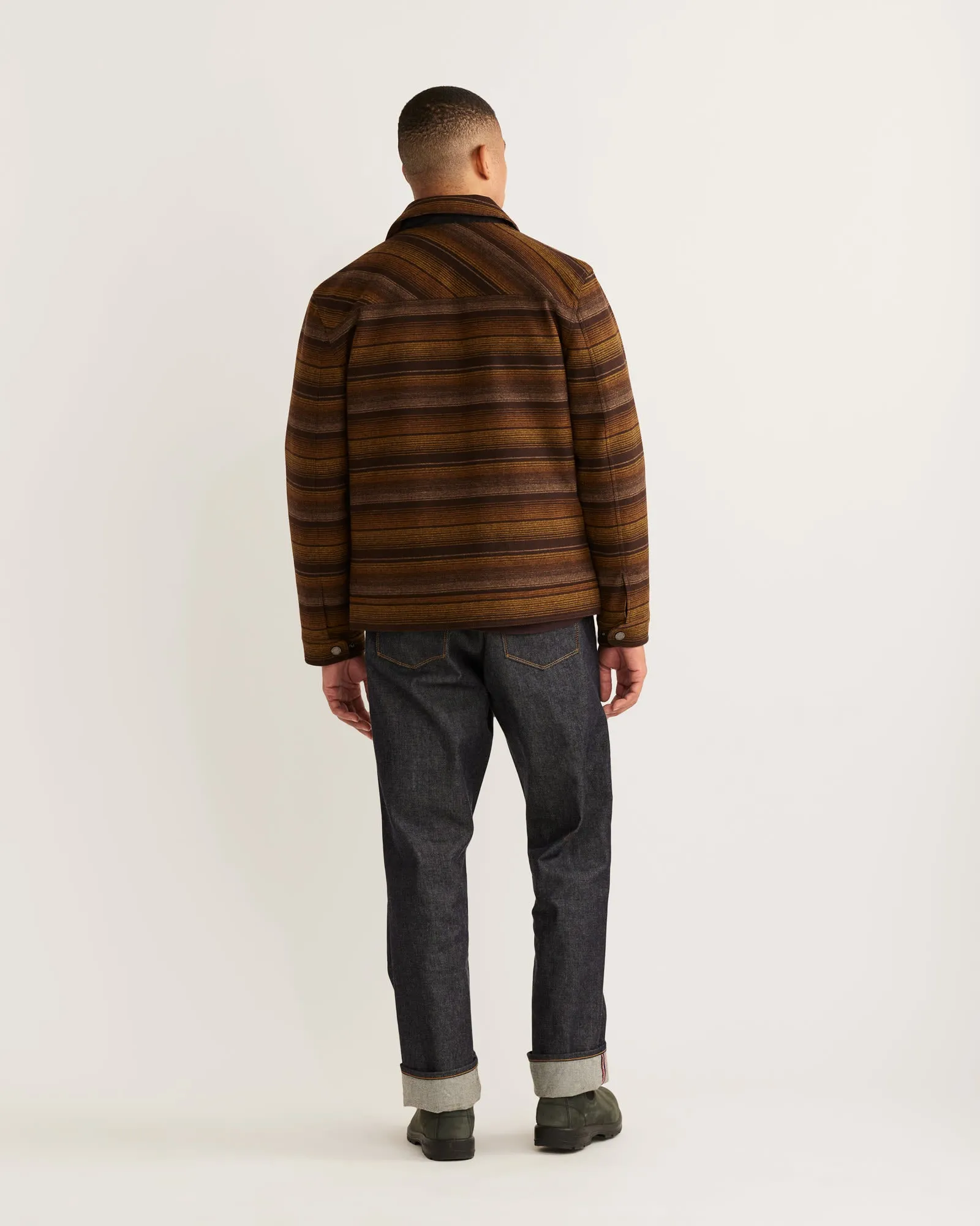 Men's Pendleton | Mt Hood Jacket | Brown Serape Stripe