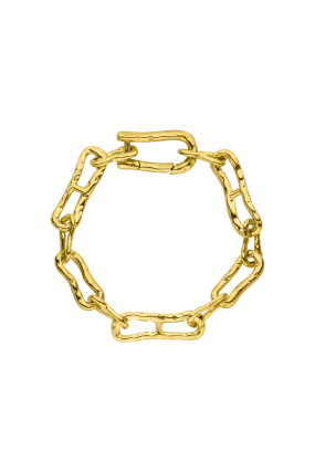 Molten Chunky Bracelet 14K Gold Plated