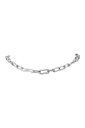 Molten Chunky Necklace Silver