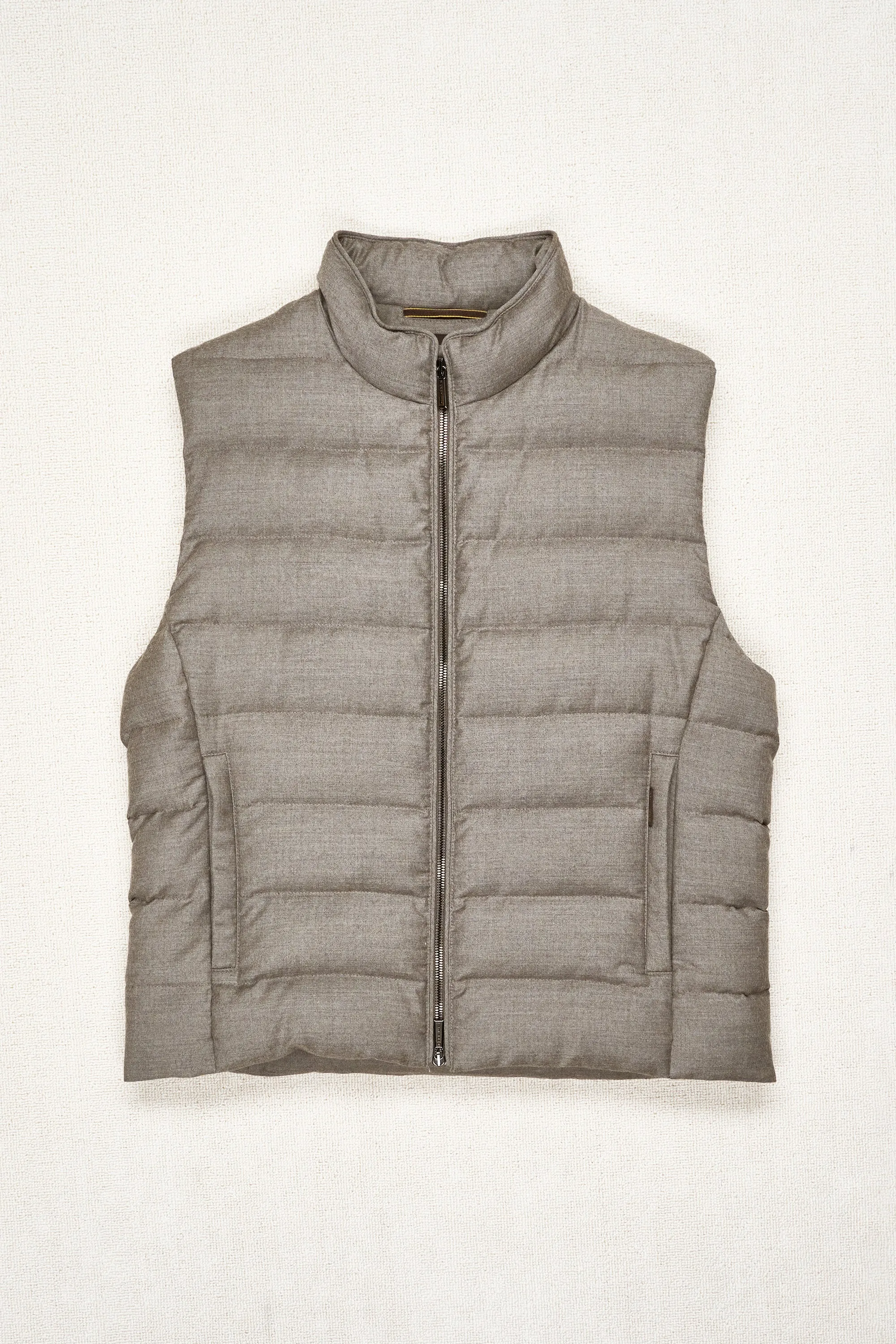 Moorer Mushroom Wool/Cashmere Down Vest