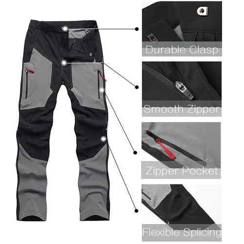 Outdoor Waterproof High Elastic Climbing Trousers Mens